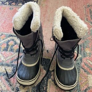 Grey Sorel boots